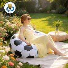 Inflatable Lazy Sofa, Suitable For Study And Bedroom Reading, Outdoor BBQ And Camping Inflatable Sofa, Music Festival Rest Sofa, Durable PVC Material, Foldable And Storable, Convenient To Carry, Soft Sitting Feel, Comfortable Edge Design - Multicolor - View 3