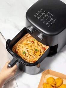 100pcs Round Air Fryer Disposable Paper Liners, Non-Stick Baking Parchment Paper, Heat-Resistant Oil-Proof Waterproof, Suitable For Most Air Fryer Models, Oven Baking Frying Mats, Practical Disposable Baking Pads, Perfect For Home Parties And Daily Cooking - Multicolor - View 8