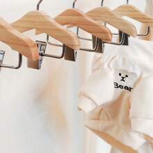 1/2PCS Mini Wooden Clothes Hangers With Clips, Portable, Suitable For Pet Clothes, Doll Accessories, Underwear, Socks And Other Small Items, Hanging Storage, High Aesthetic, Sturdy Load-Bearing, Suitable For Display - Multicolor - View 9