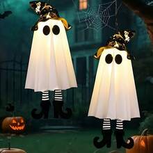 1pc Halloween Wizard Ghost LED Light, Button Battery Powered (Battery Included), Scary Flashing Hanging Decoration, Holiday Party Atmosphere Decor, Suitable For Gifts - Multicolor - View 5