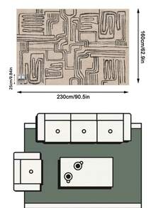 1pc European & American Modern Luxury Abstract Geometric Design Soft Faux Cashmere Area Rug, Bathroom, Kitchen, Entryway, Hallway, Bedside, Living Room, Bedroom, All-Season Machine Washable Large Size Floor Mat, Aesthetic Home Decor - Multicolor - View 15