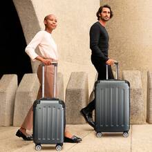 Three Piece Set Of Dirt Resistant Dark Gray Luggage, ABS Pressure Resistant And Wear-Resistant Boarding+Short Distance+Long Distance One Set Complete - A - 查看 6