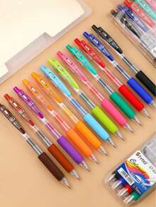 Tyno ST-63 0.7mm/0.5mm Colored Ballpoint Pen Set, 1 Set 4/6/8/12 Colors, Student Highlighter Pens, Manual Accounting, Hand-Drawn Neutral Pens, Back To School Colored Ballpoint Pen Set - Sets - View 6
