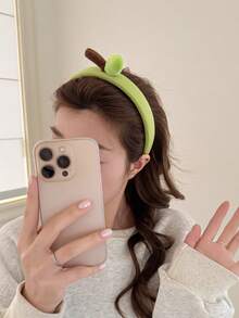 2pcs Apple Headband Cute Adorable Hairband For Washing Face Women Creative Cartoon Girl Photo Prop Hair Accessory Hair Clip - Multicolor - View 5