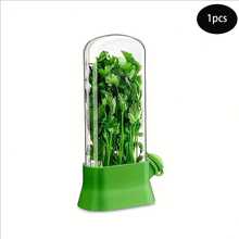 1pc Vegetable Preservation Box, Herb Preservation Box, Fresh Cilantro Container, Suitable For Storing Cilantro, Mint, Parsley, Asparagus And Other Vegetables, Suitable For Refrigeration. Keeps Bottled Herbs Fresh. Mint Can Stay Green And Fresh For 2-3 Weeks In The Refrigerator. Refrigerator Kitchen Supplies. Large Capacity Kitchen Storage Supplies, Perfect Food Container, Popular Kitchen Storage Box, Suitable For Back To School Season And Christmas Events - Multicolor - View 13