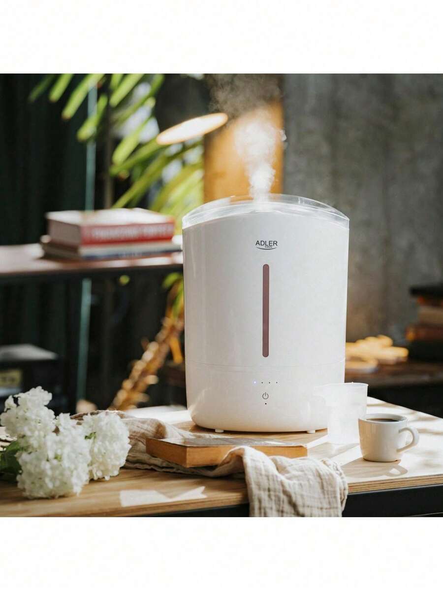 Adler Air Humidifier, Ultrasonic Humidifier, Cool Mist Humidifier, Aroma Diffuser - 5L Tank, Touch Panel, 4 Mist Levels, Quiet Under 38dB, Up To 50H Runtime, Descaling Filter Included - Mist - View 1