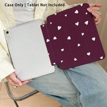 Heart Pattern Painted Effect Tablet Protective Case With Stand, Compatible With Honor 8/9/10/X8/X8A/X9/X8Pro/X9Pro, MatePad SE 11"/MatePad 11"/11.5", MatePad Pro, Apple 10th/11th Gen 2025 (A16), Galaxy Tab A7/A9 And Other Popular Models - Style 12 - View 5