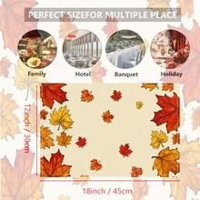 1pc/4pcs/6pcs/8pcs, Autumn, Fallen Leaves Pattern Suitable For Dining Table, Breakfast Mat, Coffee Bar, All-Season Decoration, Washable Table Mat, Room Decor, Kitchen Dining Table Mat, Indoor/Outdoor Party Decor, Home Decor, Ideal Gift - Multicolor - View 10