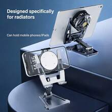 Foldable Phone Stand, Phone & Tablet Cooling Base, Desktop Phone Cooling Stand - Black - View 6