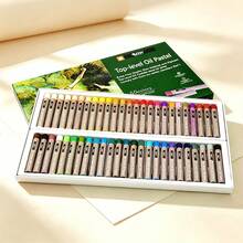 1 Set Dark Tone Soft Oil Pastel Crayons, 50 Colors Water-Soluble Smooth Soft Wax Crayons, Suitable For Oil Painting, Coloring, Drawing And Doodling - Sets - View 13
