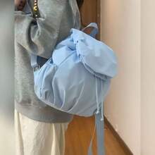 Ransel Lipat Nilon Lembut, Ransel Kasual Ringan untuk Sekolah dan Perjalanan - Rectangle - View 13
