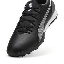 Puma Spring/Autumn Unisex KING MATCH TT Studded Low-Top Sports Shoes Training Football Shoes 10787901 - Black, White, Dark Gray - View 5