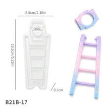 Cetakan Silikon Alas Vas Tabung Reaksi yang Dapat Diganti, Termasuk Bentuk Hati, Kupu-kupu, Tangga, dan Bentuk Lainnya, Cocok untuk Pembuatan Lem Tetes Resin Epoksi, Dekorasi Meja, Dekorasi Bunga Kreatif Buatan Tangan DIY - B - View 15
