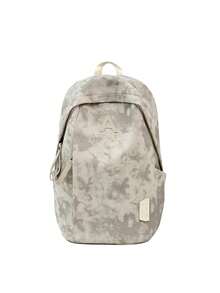 Dedoo Zipper Letter Embroidery Large Capacity Student Backpack, Simple Campus Style School Bag, Suitable For School And University Campus - Beige - View 3