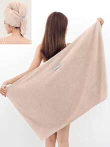 1pc Quick-Dry Absorbent Microfiber Hair Towel Headband For Women, Suitable For Long, Curly, Wet Hair, Fast Drying And Anti-Frizz, With Elastic Band, Foldable Into Bath Towel, Great Mother's Day Gift For Mom - Multicolor - View 13