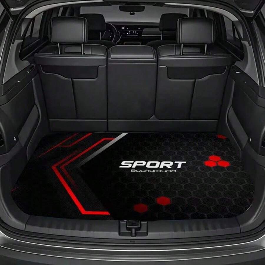1pc SPORT Printed Trunk Mat - Durable Mat Liner, And Practical, Great Gift, Suitable For Trucks, Cars, SUVs And More - A - View 1