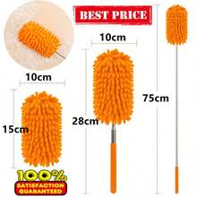 New Retractable Microfiber Duster Cleaning Brush Flexible Dust Cleaner Brush Cleaning Car Window Office Household Cleaning Tool - Car Cleaning Brush - View 1