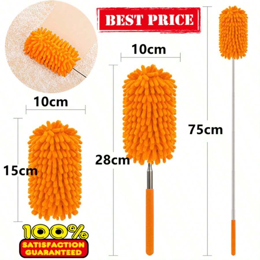 New Retractable Microfiber Duster Cleaning Brush Flexible Dust Cleaner Brush Cleaning Car Window Office Household Cleaning Tool - Car Cleaning Brush - View 1
