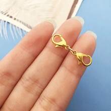 5pcs Lobster Clasp, Necklace Clasp, Classic High-End Design Necklace Clasp, Closure Clasp, Necklace Extender Connector, Suitable For Jewelry Chain, Bracelet, Necklace, Can Be Used For Making Beaded Jewelry, DIY Handicrafts - Multi-color - View 12