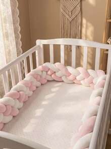 1pc Multi-Color Optional 4-Strand Braided Twisted Bed Guard Decor Baby Bed Rail Newborn Children Anti-Collision Soft Padded Baby Crib Guard Rail - Multicolor - View 32