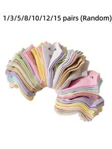 5/8/10Pairs New Bowknot Fashion Cute Candy Color Solid Color Boat Socks, Back-To-School Season Student Sports Short Socks - Multicolor - View 8