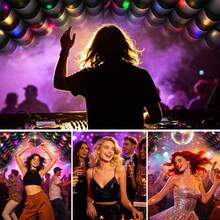 Inflatable Nightclub Tent Large Black Blow Up Night Club Party Tent Square Gazebo Event Room Movable Portable Night Club Party Pavilion For Backyard/Outdoor Events (14.76x14.76x13.78ft, Black) - 黑色 - 查看 6