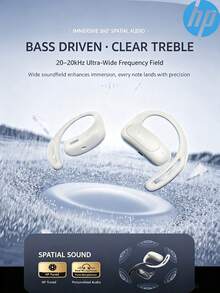 HP Earbud Bluetooth ini memiliki desain over-ear, driver dinamis 18mm, Bluetooth 6.0, dan diamankan dengan silikon cair untuk pemasangan yang stabil, sehingga cocok untuk berlari maupun bepergian. - View 3