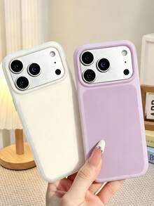KOOLIFE 1pc Cute Aesthetic Pastel Solid Color Matte Frosted Apple Phone Case, PC + TPU Soft Material With Raised Camera Protection, Anti-Drop, Anti-Fingerprint, Birthday Gift For Women And Girls, Compatible With IPhone 18pro/18pro Max/17 Pro Max 17 Pro 17 16 15 14 13 - Purple - View 2