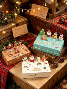 10pcs Christmas Foldable Paper Candy Gift Boxes, 3D Pop-Up Animal Pattern, Holiday Party Favor Snack Container, Cookie Chocolate Gift Packaging Supplies, Suitable For Home Christmas Party Winter Holiday Gift Wrapping Decoration - Multiple Colors and Styles - View 3