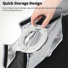 Ambitful Q7 55cm Quick Release Octagonal Softbox, Bowens Mount Portable Foldable Photography Soft Light Box For For Studio Photography Shooting - View 9