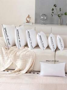 Square Throw Pillow Insert, High Resilience Polyester Cushion Inner, White Decorative Pillow Stuffer, Fluffy Soft Pillow Core For Sofa Couch Bedroom Home Decoration, Compatible With Most Pillowcases - White - View 2
