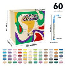 24-168 Colors Direct Liquid High Elasticity Soft Tip Acrylic Markers, No-Press Layering Color Pens With Intelligent Ink Control, Suitable For Canvas, Fabric, Rock, Ceramic, Wood And Glass, Artist Grade Craft Supplies, Back To School Essentials - Multicolor - View 18