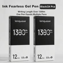 Pulpen Blue Fruit Kapasitas Besar Netral Ujung Jarum 0,5mm Tinta Hitam, Jarak Tulis Sangat Jauh, Halus dan Tidak Luntur, Pulpen Tanda Tangan Sekali Pakai untuk Pelajar, Persiapan Ujian, Kantor dan Penandatanganan, Satu Kotak Penuh - pulpen gel - View 11