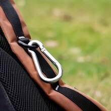 12 Stainless Steel D-Ring Buckles, 6x60mm Galvanized Rust-Proof, Spring Hook/Key Ring Hook/Chain Buckle Rope Connector For Camping, Fishing, Hiking, Backpack Keychains - White - View 9