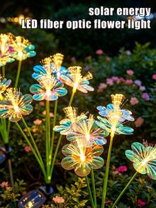 6-Head Solar Flower Lights, IP65 Waterproof, Colorful LED Garden Stake Lights, Automatic On/Off, Solar Powered Outdoor Decorative Landscape Lights Suitable For Yard, Lawn, Path, Patio - Solar-powered Butterfly Lamp - View 6