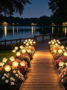 6-Head Solar Flower Lights, IP65 Waterproof, Colorful LED Garden Stake Lights, Automatic On/Off, Solar Powered Outdoor Decorative Landscape Lights Suitable For Yard, Lawn, Path, Patio - Solar-powered Butterfly Lamp - View 11