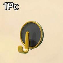 1Pc/4/8Pcs Gold Rim Round No-Drill Adhesive Hooks, Colorful Wall Hooks, Bathroom Towel Hooks, Key Hooks, Strong Traceless Adhesive Hooks - Multicolor - View 19