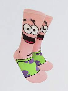 SpongeBob SquarePants 7/3/1入中性趣味卡通印花襪，適合日常穿著、旅行、學校，低筒短襪學生船襪，聖誕禮物、旅行禮物、婚禮禮物、聖誕派對禮物，送給媽媽、爸爸、男性生日禮物、新年禮物、朋友的趣味禮物 - 彩色 - 查看 4