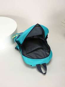1 pieza Mochila con estampado de dibujos animados, posición de estampado aleatoria - Verde - Ver 8