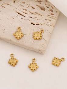 5pcs Stainless Steel Mini Geometric Pendant 18K Gold Plated Round Charms Pendant For DIY Jewelry Making Supplies Accessories - Pendant - View 8