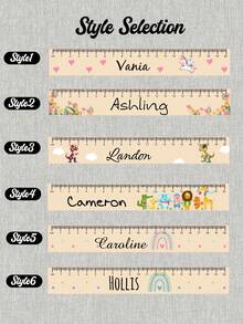 Customized Wooden Ruler With Name, Personalized Cartoon Ruler, Customized School Ruler, Customizable Measuring Ruler, Birthday, Teacher, Back To School Gift - Style C - View 4