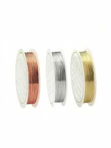 Gold & Silver Color Jewelry Wire, High Quality Stainless Steel Jewelry Wire, Non-Fading, Rust-Resistant, High Color Fastness, Durable, Suitable For Bracelet Necklace DIY, Non-Fading Beading Wire, Jewelry Rope, Handmade Braiding Wire - A - View 6