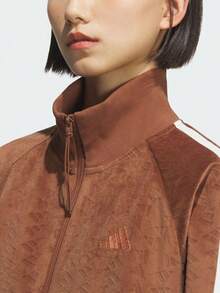 Adidas Jaket Rajut Tanpa Kerah Wanita Ukuran S VL JKT KC0175 - Coklat - View 4