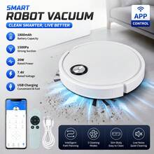 Robot Penyedot Debu Pintar P8 untuk Rumah, Daya Hisap Kuat 20W untuk Menghilangkan Debu dan Rambut, Baterai Tahan Lama 1800mAh dengan Banyak Penggunaan per Pengisian Daya, Pengisian Daya Portabel USB Kompatibel dengan Sebagian Besar Stopkontak, Pengoperasian Kontrol Jarak Jauh Sederhana Cocok untuk Semua Usia, Aksesoris Lengkap Siap Digunakan Langsung dari Kotak - MultiWarna - View 7