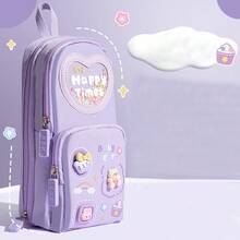 Creative Telescopic Pencil Case School Stationery Storage Bag Cute Solid Color Pencil Pouch Cute Pencil Holder Student Gift Pencil Bag - Single Piece - View 7