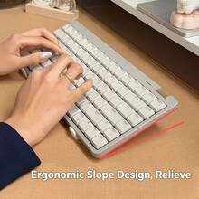 Universal Ergonomic Keyboard Stand/Non-Slip Desktop Stand, Suitable For Office And Gaming, Adjustable Design, Provides Comfortable Typing Support, Sturdy And Stable, Ideal For Remote Workers And Students; Durable Keyboard Tray/Riser, Combines Desktop Decoration And Office Accessory Functions. - Desktop - View 6