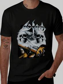 Men T-Shirts - 黑色 - 查看 1