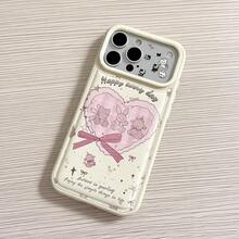 Fashion Phone Case 1pc New Thick Anti-Scratch Protective Case Slogan Design Compatible With IPhone 15 Pro Max 14 Plus 13 Pro Max 12 11 7G 7P IX XR XS Max 17 Pro Air With Camera Bump And Anti-Drop Protection Spring Gift Birthday Anniversary Easter - White - View 5