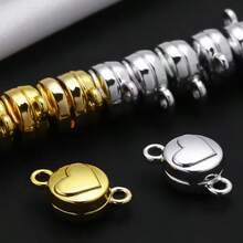 心形磁吸扣轉換器 9*15mm 珠寶連接件 磁吸項鍊扣與封口 適用於手鍊與項鍊延長鏈 - 心形 - 查看 6