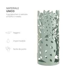 Baroni Home Gedecoreerde Metalen Bekerhouder, Moderne Bekerhouder voor Tafel en Keuken, Aardbeienlijn, 8x8x20 cm - Bekerhouder - Bekijken 4